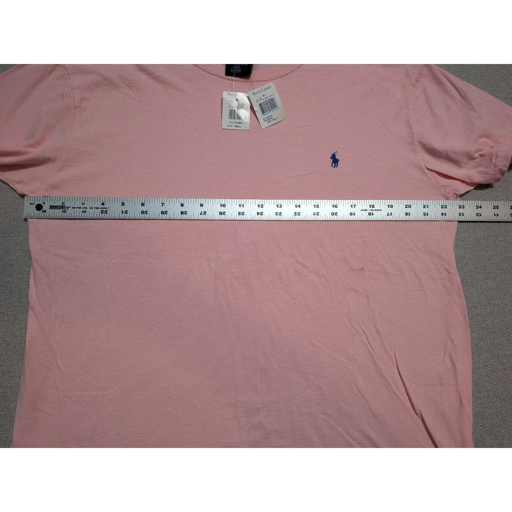 Polo Ralph Lauren T-Shirt Men's Pink Small Cotton Crew Neck Tee Pony Logo NWT